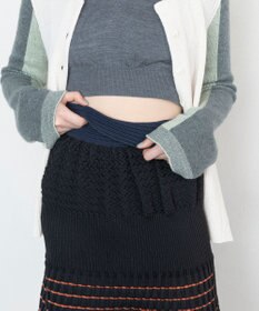 TRICOTE バイカラーニットシャツ