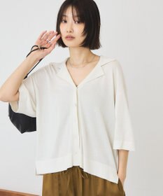 AMERICAN HOLIC 襟付き5分袖ニットカーディガン