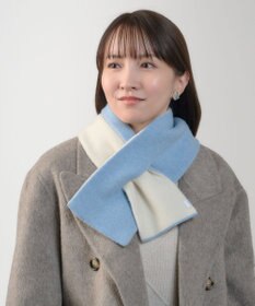 MOONBAT MACKINTOSH PHILOSOPHY(マッキントッシュ フィロソフィー）【ギフトBOX付】ウール100％ リバーシブル ニット マフラー ユニセックス 日本製