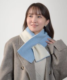 MOONBAT MACKINTOSH PHILOSOPHY(マッキントッシュ フィロソフィー）【ギフトBOX付】ウール100％ リバーシブル ニット マフラー ユニセックス 日本製