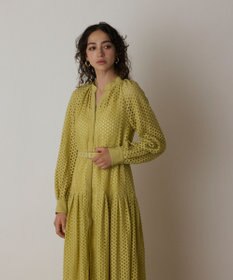GRACE CONTINENTAL メッシュレースカフタンワンピース