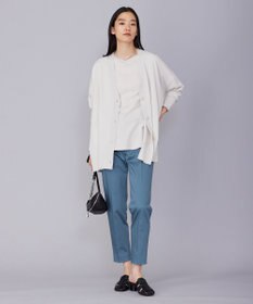 ICB 【洗える】T/Cストレッチサテン スティックパンツ