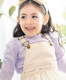 ANY KIDS シアー ギンガム 七分袖 Tシャツ