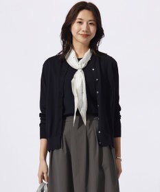 J.PRESS LADIES 【洗える】BASIC HT-COTTON クルーネック カーディガン