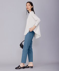 ICB 【洗える】T/Cストレッチサテン スティックパンツ