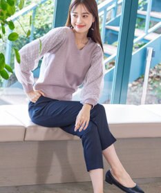 Tiaclasse 【洗える】センタープレス テーパードパンツ