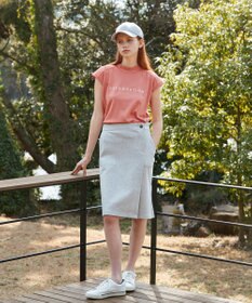 23区GOLF 【23Fondation/WOMEN】フレンチスリーブ ロゴトップス