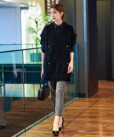 Tiaclasse L 【洗える】センタープレス テーパードパンツ