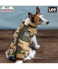 Black＆Whiteカモフラージュ ダウンベスト 犬刺繍メンズ Lee カモフラージュ ボアベスト 小型犬 / PET PARADISE | ファッション