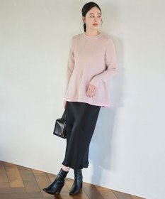#Newans 【洗える】フレアシルエットチュニックニット
