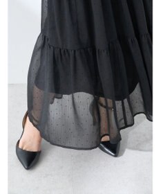 earth music&ecology フロッキードットシアーティアードスカート