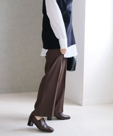 Pointer 日本製 滑り止めスクエアトゥサイドゴムパンプス