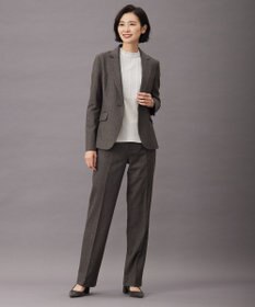 J.PRESS LADIES ウォッシャブルウール フリルネック カットソー