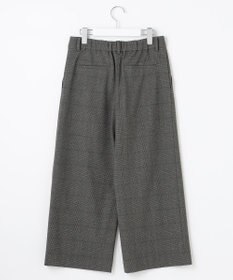 J.PRESS LADIES S 【洗える】アルガンシルクチェック ワイドパンツ