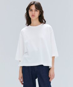 BEIGE， 【洗える・GLOW ８月号掲載】S.BABILA / スリットネックオーバーサイズTシャツ