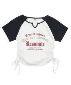 WEGO キーネックサイドレースアップちびT