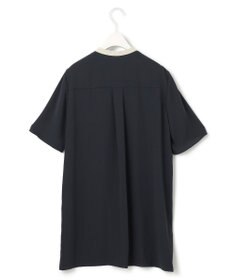 ICB 【接触冷感・UVケア・速乾・洗える】BackSatinAmunzen バンドカラーチュニックブラウス