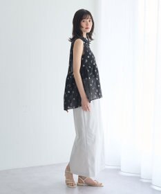 YECCA VECCA シアージャガードペプラムブラウス