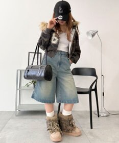 WEGO キラキラチャーム付きドラムボストンバッグ