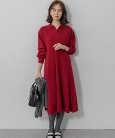 組曲 【加藤ローサさん着用】スキッパーニット ワンピース