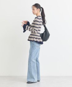 earth music&ecology ペプラムニットプルオーバー