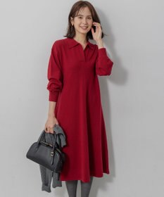 組曲 【加藤ローサさん着用】スキッパーニット ワンピース