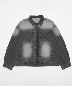 WEGO 【ユニセックス着用ITEM/MLサイズ展開】ヴィンテージライクBIGデニムジャケット