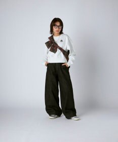 OP／FILA 【Kappa】ショート丈 ドロップショルダー 裏毛スウェット