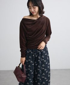 Green Parks 【WEB限定】シアーベロアオフショル長袖プルオーバーⅡ