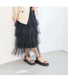 MODE ET JACOMO <noyau>パールデザイン厚底スポーツサンダル