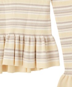 earth music&ecology ペプラムニットプルオーバー