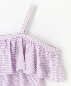 ANY KIDS ギンガムチェック×花柄セパレート水着