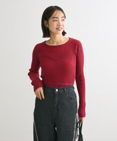 Green Parks ・ＡＮＤＳＥＡＲＣＨ　リブフェイクレイヤードニット