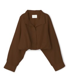 BEIGE， SULFUR / シルク混ショート丈バルーンブルゾン