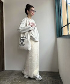 Green Parks シャギーニットスカート