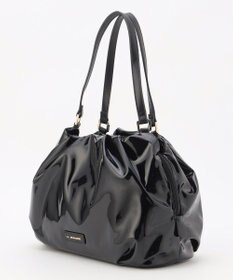 LA BAGAGERIE ソフトエナメル2WAYハンドバッグ Mサイズ