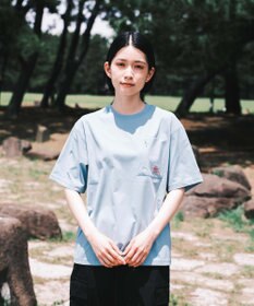 SHARE PARK LADIES 【UVカット・吸水速乾・ストレッチ・軽量 】バックプリントポケットTシャツ（S・Mサイズ）