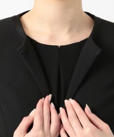 組曲 NOIR 【洗える】ウォッシャブルストレッチバーズアイ　ジャケット＋ワンピース