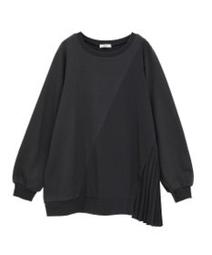 earth music&ecology サイドプリーツ裏起毛プルオーバー