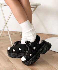 WEGO 厚底レースアップリボンスポサン