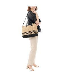 IBIZA ラフィア　２ＷＡＹバッグ　（Ｌ）