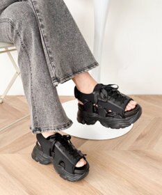WEGO 厚底レースアップリボンスポサン