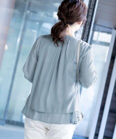 Tiaclasse 【新色追加・洗える】重ねヘムタックブラウス