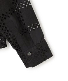 ICB L スクエアエンブロイダリー クロップドシャツ