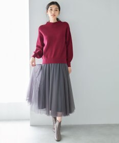 ANY 【ウエストゴム】チュールフレアースカート