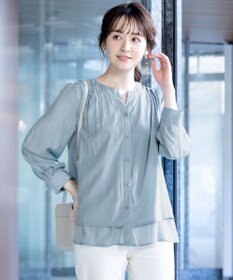 Tiaclasse 【新色追加・洗える】重ねヘムタックブラウス