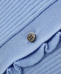 earth music&ecology ミニフリルポロカーディガン