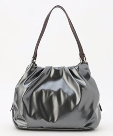 LA BAGAGERIE ソフトエナメル2WAYハンドバッグ Mサイズ