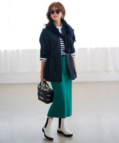 23区 L 【洗える】BUGIS シングルジャージー ボーダー カットソー