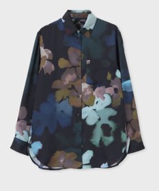 【洗える】Marsh Marigold シャツ, ネイビー, 38